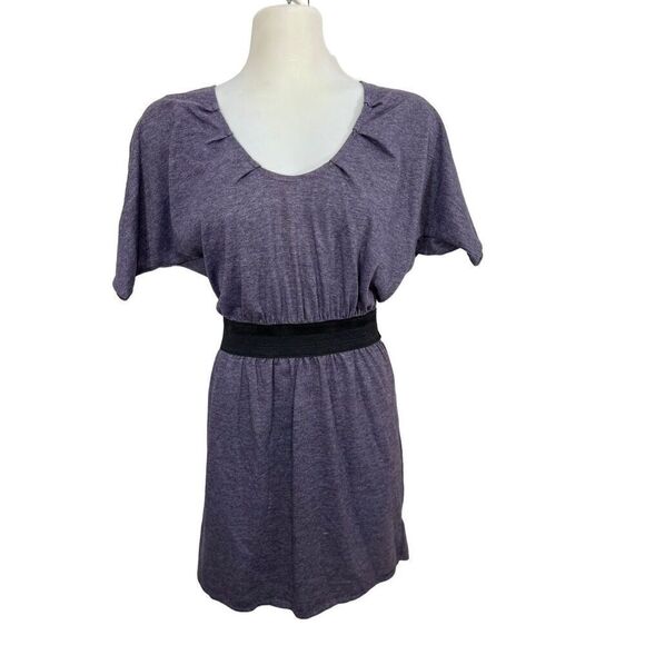 Element Purple Dress Size Small Short Sleeve Open Back Casual Boho Stretchy - Picture 2 of 11